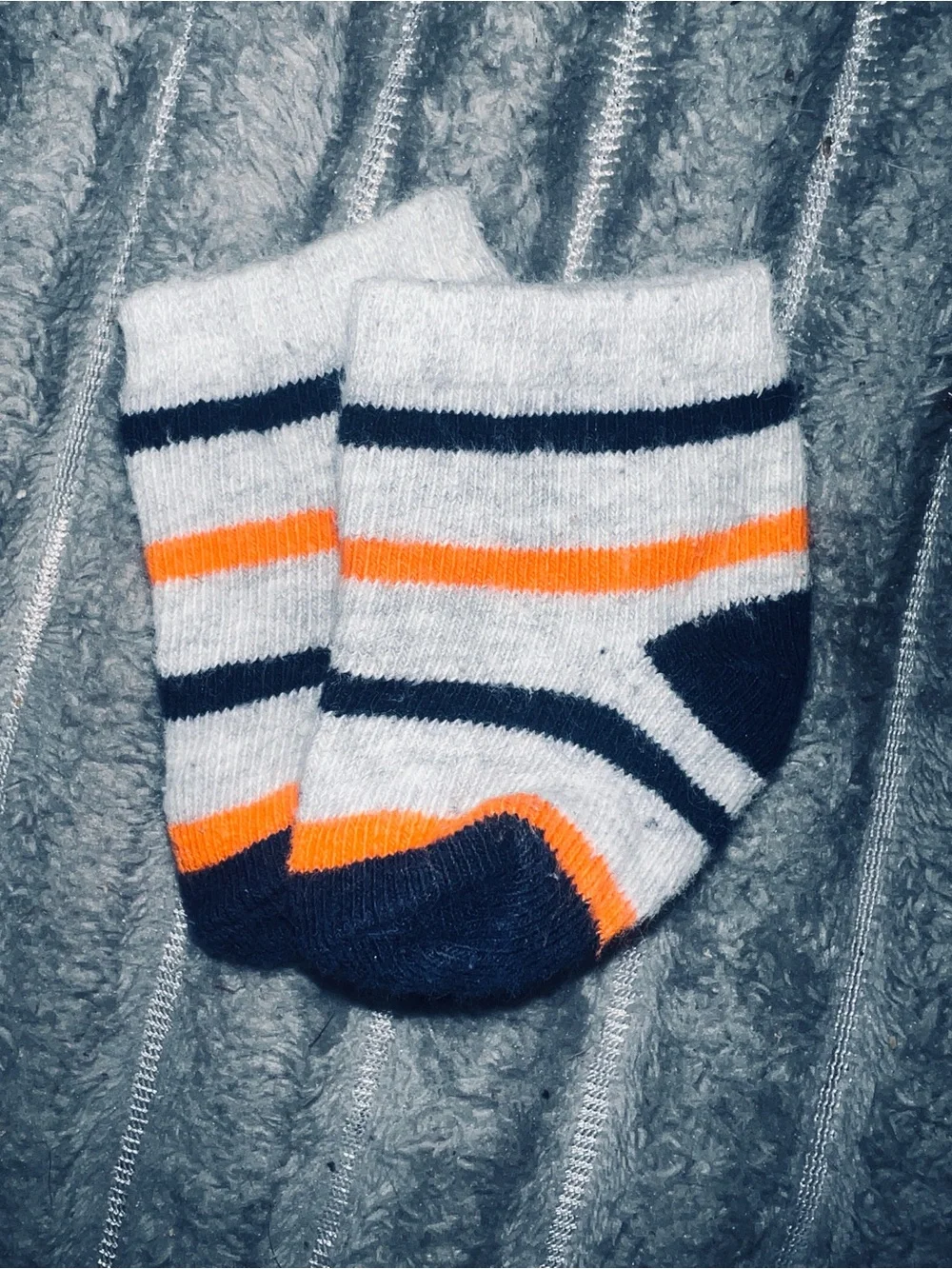 Assorted Baby Boys Non-Slip Socks - Blue, White, Gray, Teal Stripes